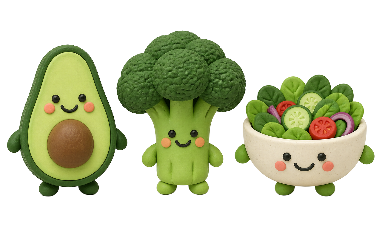 Friendly MealyDO vegetable characters